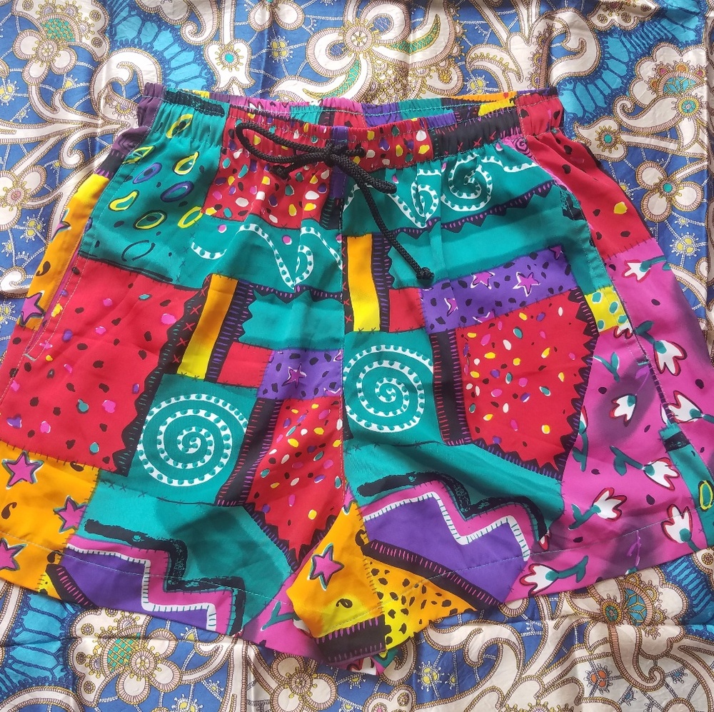 Vintage 90s Print Shorts Made in USA